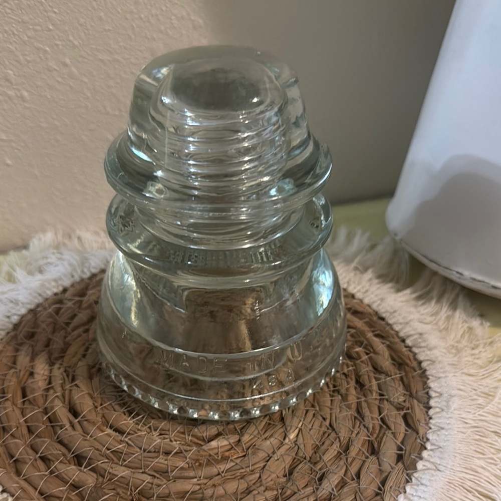Large Hemingray Clear Glass Insulator